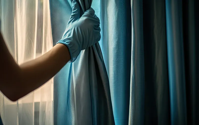 Clean curtains after professional curtain cleaning