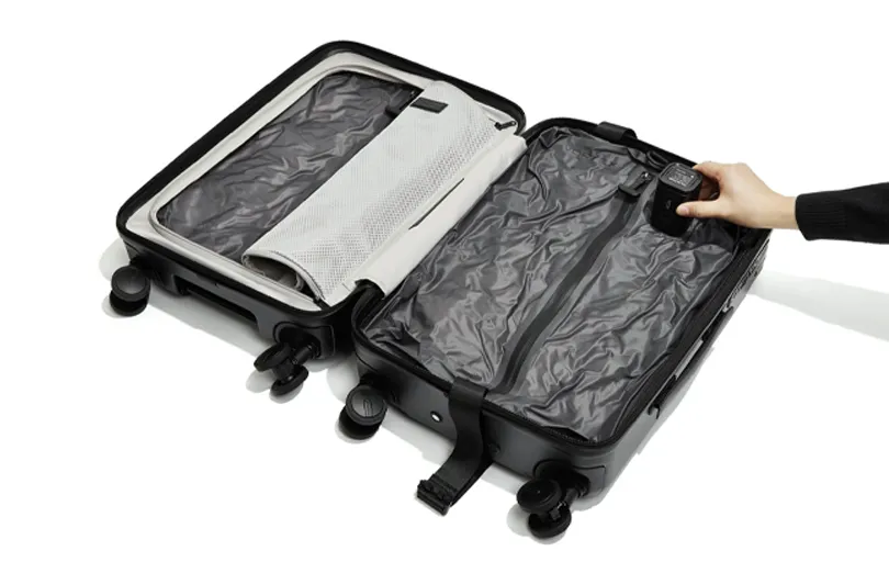 Travel bags and suitcases after cleaning